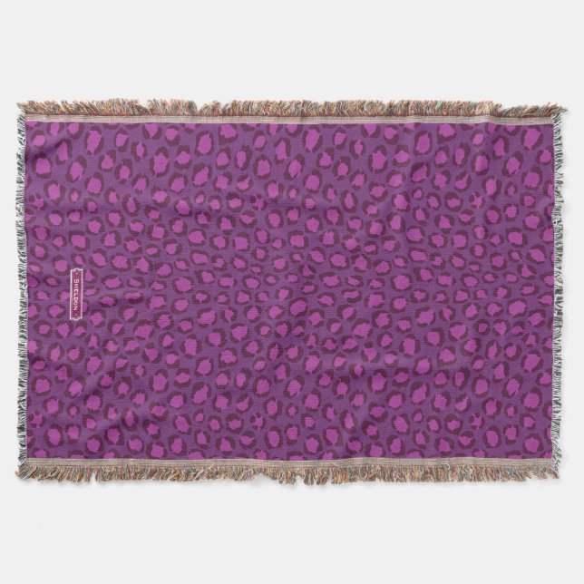 Chic fett lila Muster Decke (Vorderseite)