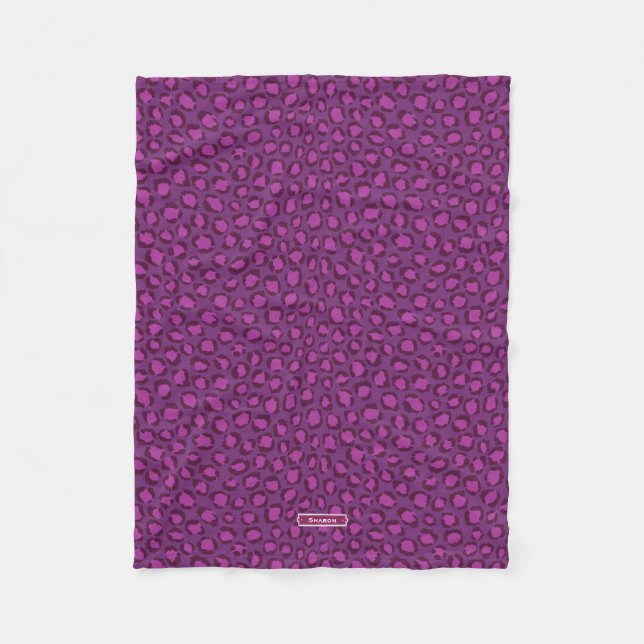 Chic fett lila Muster Fleecedecke (Vorderseite)