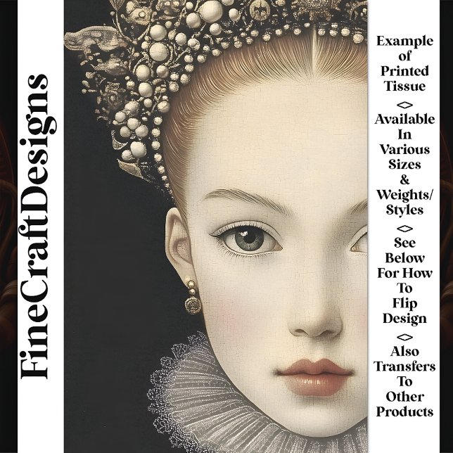 Chic Fiction Königin Prinzessin Frau BG7 Dekoupage Seidenpapier (Von Creator hochgeladen)