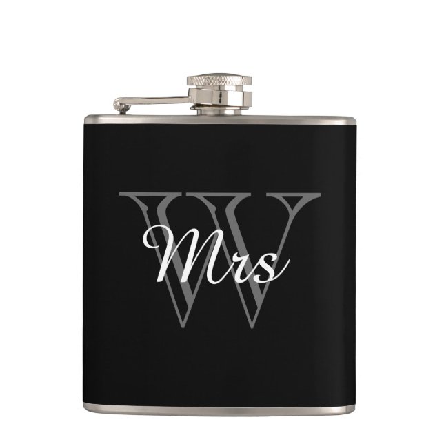 CHIC FLASK_ " Frau" AUF MONOGRAMM Flachmann (Vorderseite)