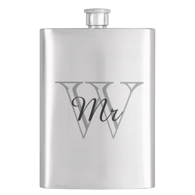 CHIC FLASK_ " Herr" AUF MONOGRAMM Flachmann (Vorderseite)