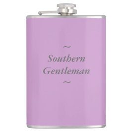CHIC FLASK_ " südlicher Herr" GRAU AUF ORCHIDEE Flachmann