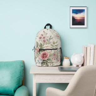 Chic Floral Bedruckter Rucksack