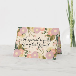 Chic Floral Best Friends werden Sie meine Bridesma Einladung