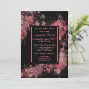 Chic Floral Blush Paint Spritzer Brautparty Einladung