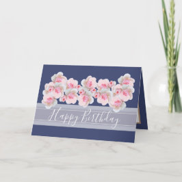 Chic Floral Bouquet Pink Rose Bud Blume Geburtstag Karte