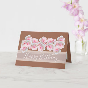 Chic Floral Bouquet Pink Rose Bud Blume Geburtstag Karte