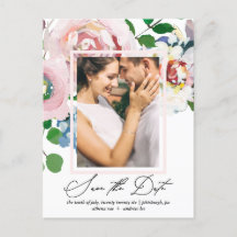 Chic Floral Bouquet und Frame Save the Date