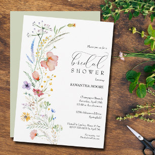 Chic Floral Brautparty Einladung