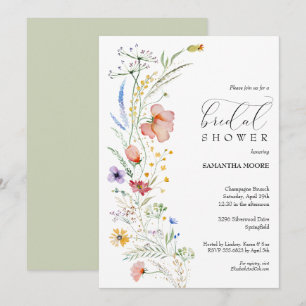 Chic Floral Bridal Dusche Einladungen
