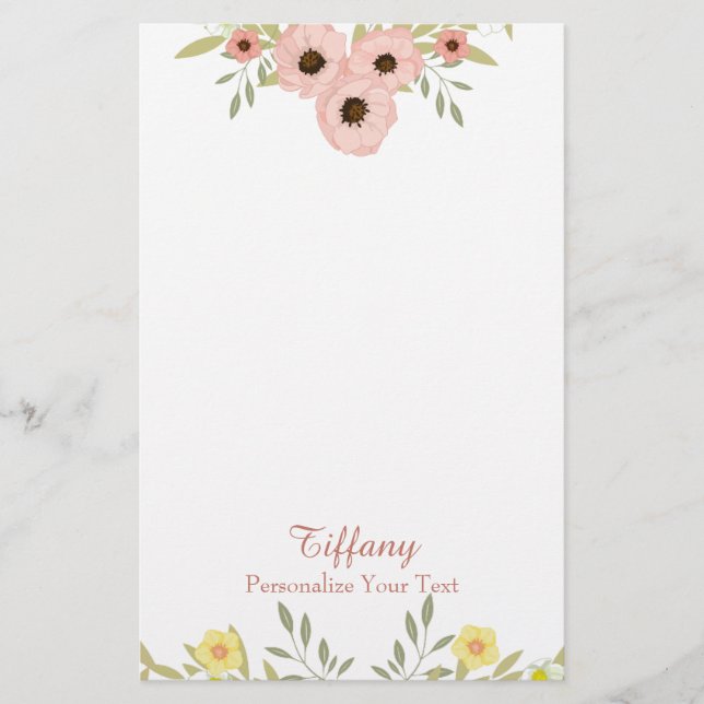 Chic Floral Briefpapier (Vorderseite)