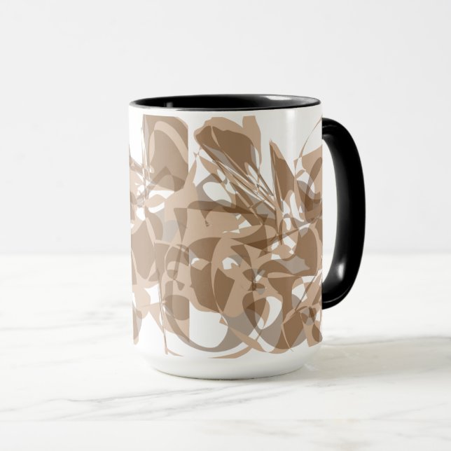 Chic Floral Design Tasse (VorderseiteRechts)