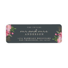 Chic Floral Future Mr. Wedding Rücksendeadresse