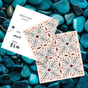Chic Floral Geometric CUSTOM Preisgröße Hang Tag