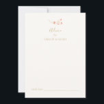 Chic Floral Ivory Wedding Advice Card Hinweiskarte<br><div class="desc">Elegant,  frisch und modern. Diese hübsche und stilvolle Hochzeitsratenkarte bietet eine hübsche handgezeichnet Blume und ein zeitgenössisches Set an Schriftart in einem sanften Imitat Gold. Die Karte hat einen schönen hellen Elfenbeinhintergrund,  sowohl vorne als auch hinten. Variationen dieses Designs sind in der Sammlung verfügbar.</div>