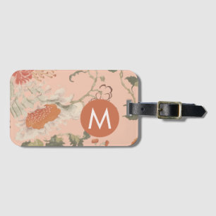 Chic Floral Monogram Gepäckanhänger