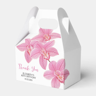Chic Floral Pink Orchid Geburtstag Vielen Dank Geschenkschachtel