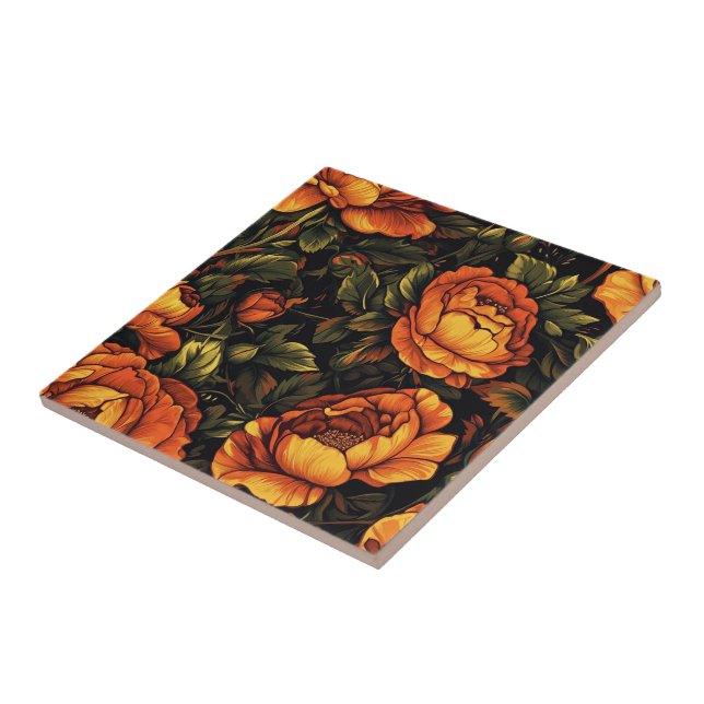 Chic floral Rose Keramik Fliesen für rustikale Küc (Seite)