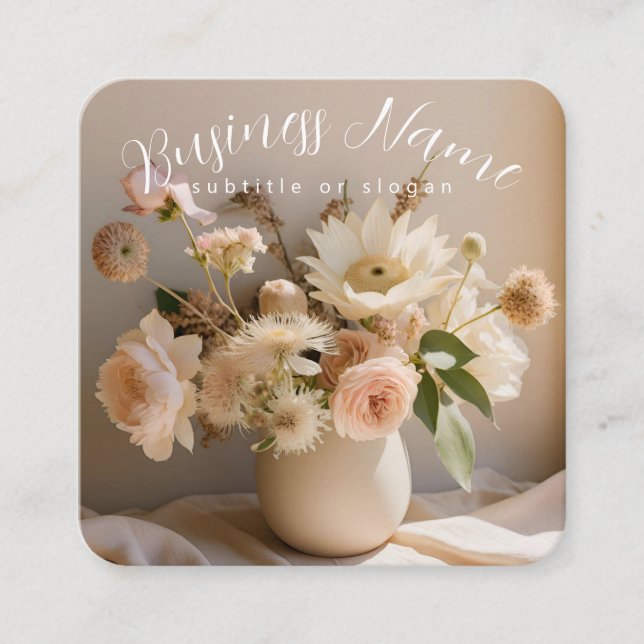 Chic floral | sonnig | Boho | Visitenkarte (Vorderseite)