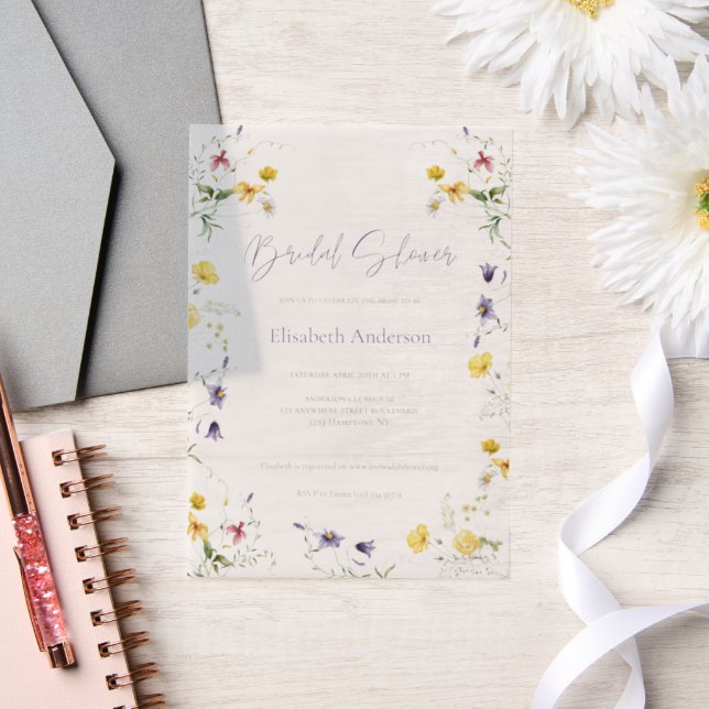 Chic Floral Spring Calligraphy Brautparty (Hochzeit)