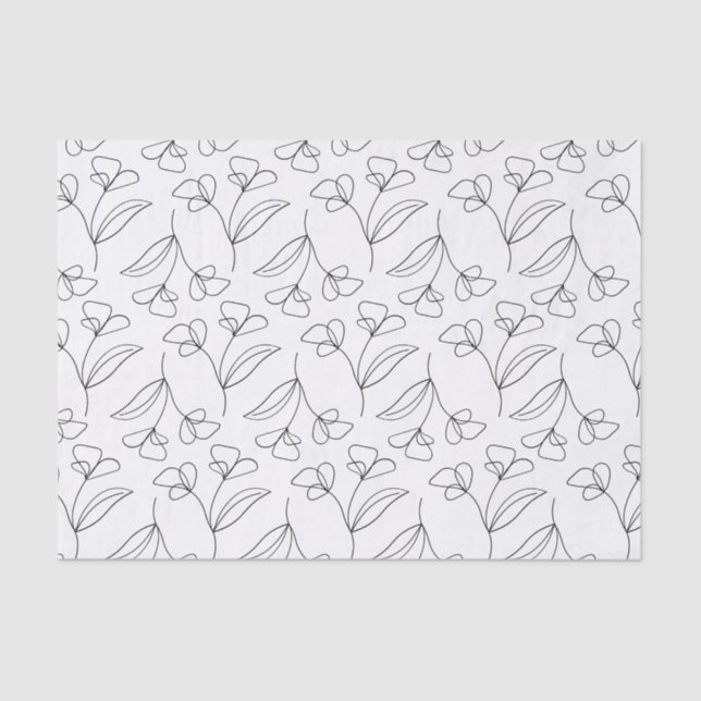 Chic Floral Tissue Paper Seidenpapier (Vorderseite)