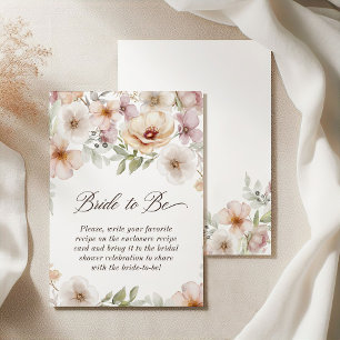 Chic Floral Wasserfarbenbrille zum Brautparty Begleitkarte