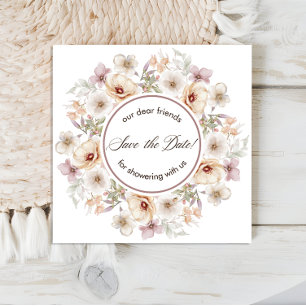 Chic Floral Watercolor Brautparty Save The Date
