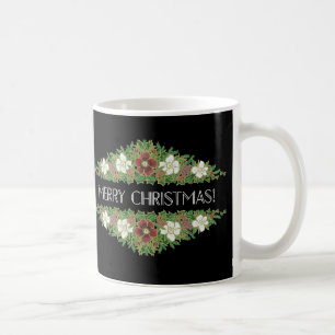 Chic Floral Weihnachten Rose, Hellebohrungen, Holl Tasse