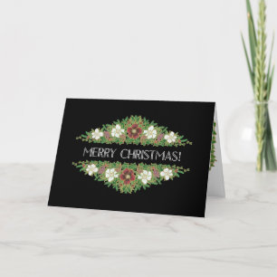 Chic Floral Weihnachten Rose, Hellebohrungen Holly
