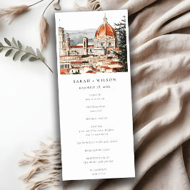Chic Florence Cathedral Italien Hochzeitsprogramm Einladung