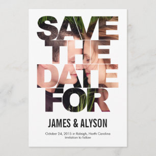 Chic Flüchtige Blick Card Save The Date