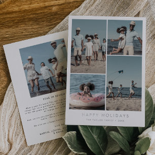 Chic Foil Happy Holidays Jahr in Review 5 Foto Folien Feiertagskarte