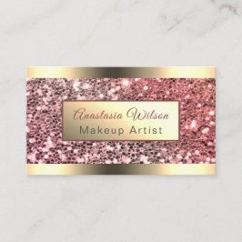 Chic Foil Rose Gold Glitzer Visitenkarte