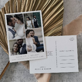 Chic Foil Verheiratet und hell Weihnachten Vielen Folien Feiertagspostkarte