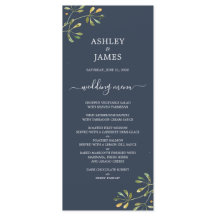 Chic Foliage Dark Blue Botanical Wedding