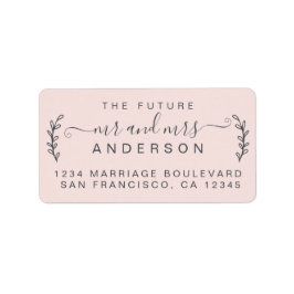 Chic Foliage Future Mr. Wedding Rücksendeadresse Adressaufkleber