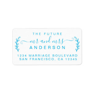 Chic Foliage Future Mr. Wedding Rücksendeadresse Adressaufkleber