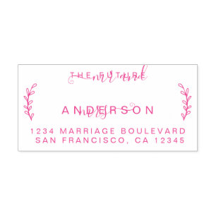 Chic Foliage Future Mr. Wedding Rücksendeadresse Permastempel