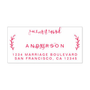 Chic Foliage Future Mr. Wedding Rücksendeadresse Permastempel