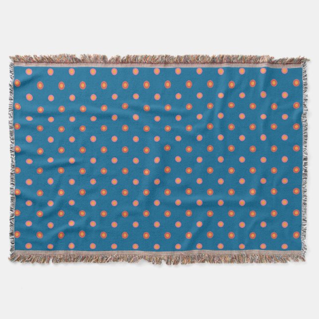 Chic Folk Art Collection Polka Dot Throw Blanket Decke (Vorderseite)