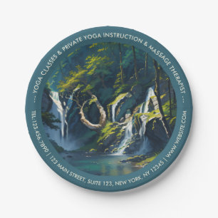 Chic Forest YOGA Versteckter Text Meditation Instr Pappteller
