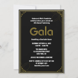 Chic Formal Corporate Gala Ball Party Fundraiser Einladung