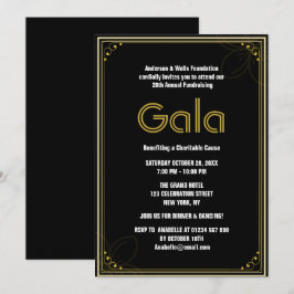 Chic Formal Corporate Gala Ball Party Fundraiser Einladung