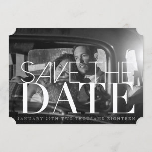 Chic & Formal Save the Date   12x18 Einladungskart