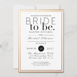 Chic & formales Brautparty | Aufforderung zur Einr Einladung