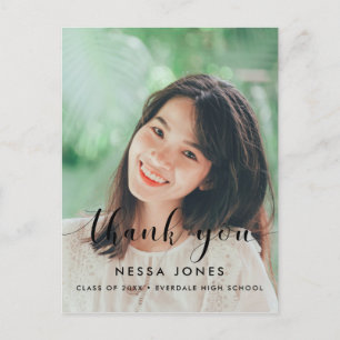 Chic Foto Abschluss Vielen Dank Postkarte