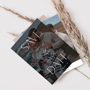 Chic Foto Grand Save the Date 2 Einladung