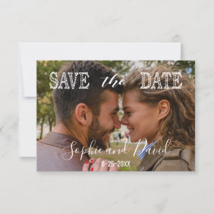Chic Foto SAVE THE DATE Hochzeittypografie