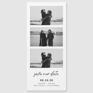Chic Foto Strip Magnetic Wedding speichern das Dat Magnetkarte