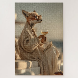 Chic Fox Relaxen im Stil Puzzle